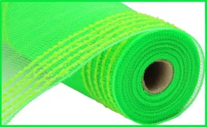 10.25"X10Yd Drift/Pp Wide Border Mesh  Lime Green  RY811430