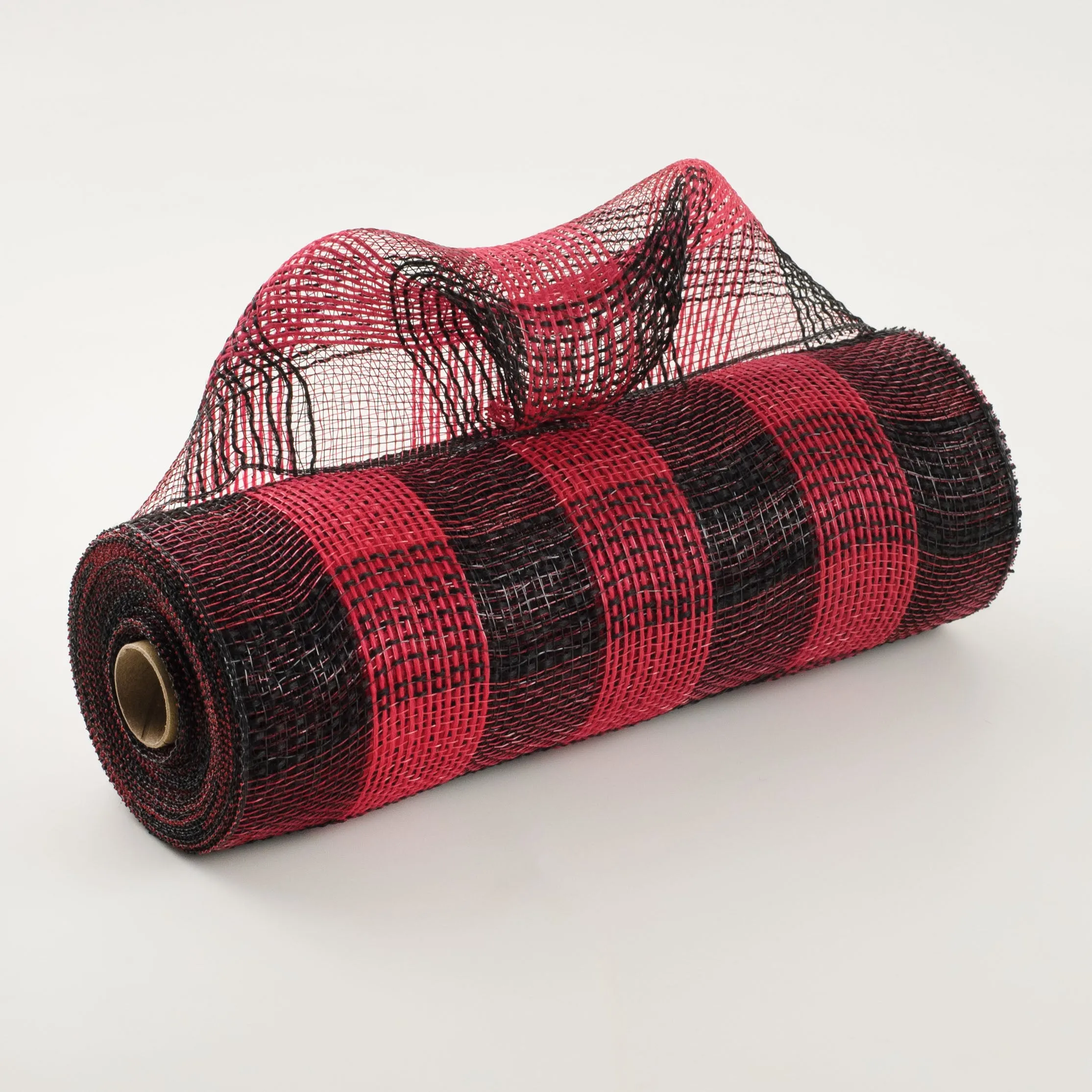 10" Buffalo Plaid Mesh: Black & Red