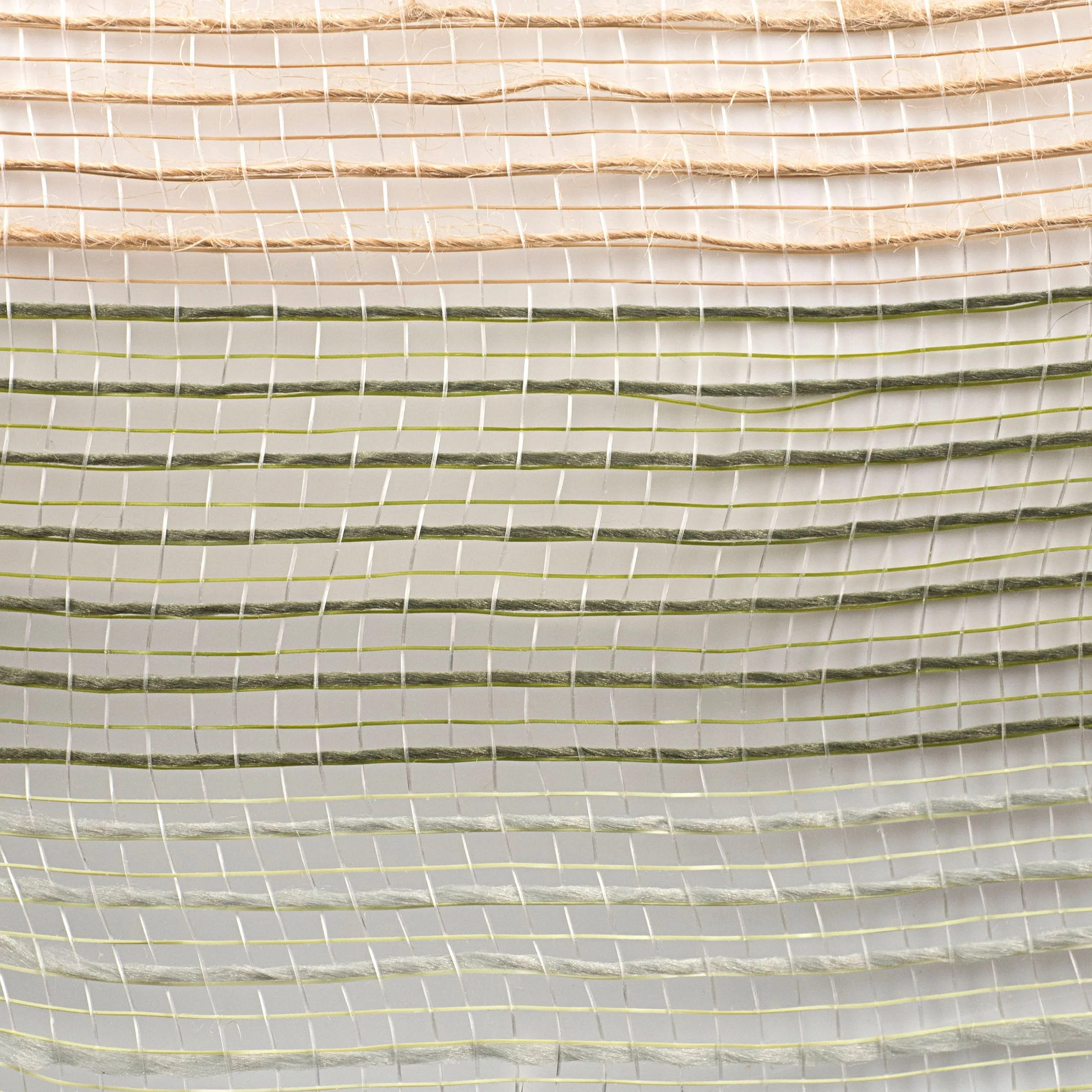 10" Burlap Deco Mesh: Moss, Sage & Natural Jute Stripes