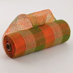 10" Fabric Mesh: Fall Plaid Jute