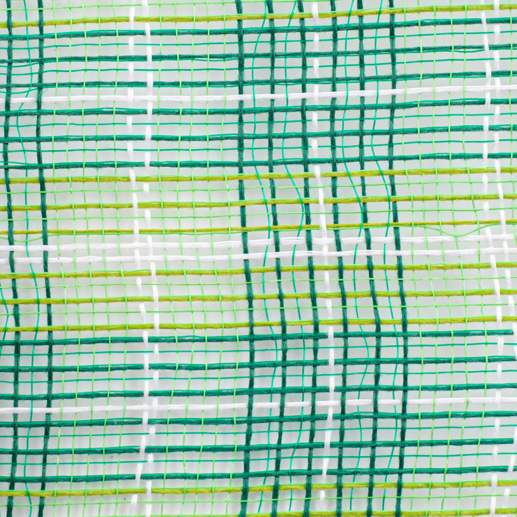 10" Mini Plaid Mesh: Emerald, Lime, White