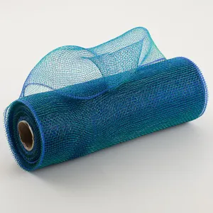 10" Poly Deco Mesh: 2-Tone Peacock Blue