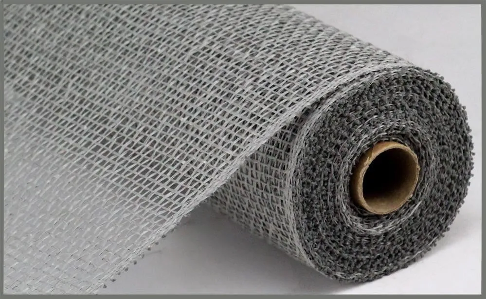 10" x 10yds Poly Burlap Mesh: Grey