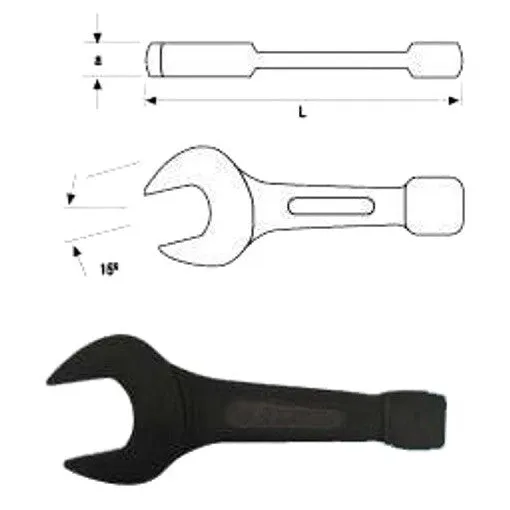 2-5/8 inch Flat Open End Striking Wrench