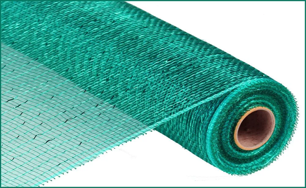 21" Deco Poly Mesh: Metallic Teal