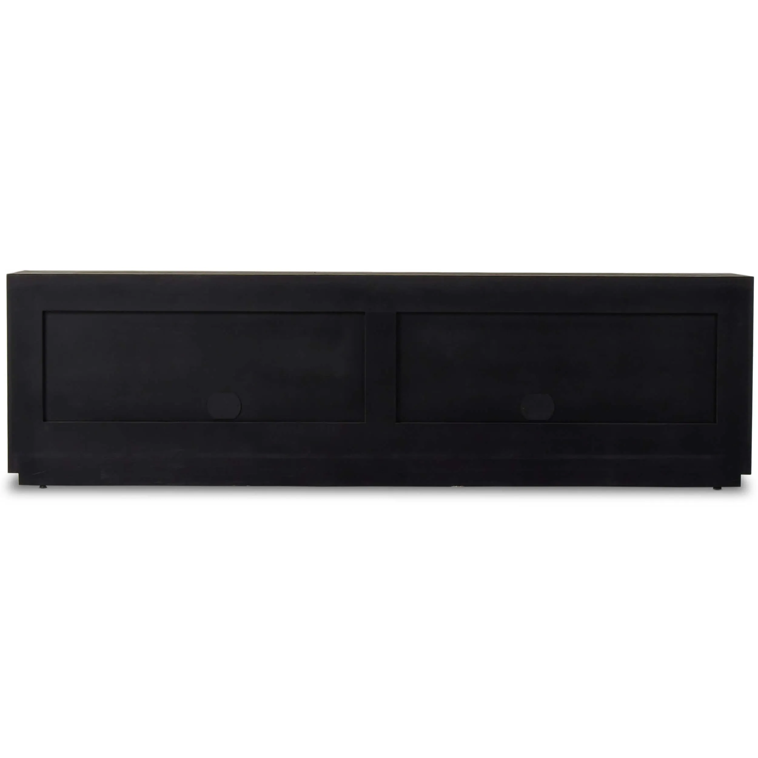 Abaso Media Console, Rustic Ebony