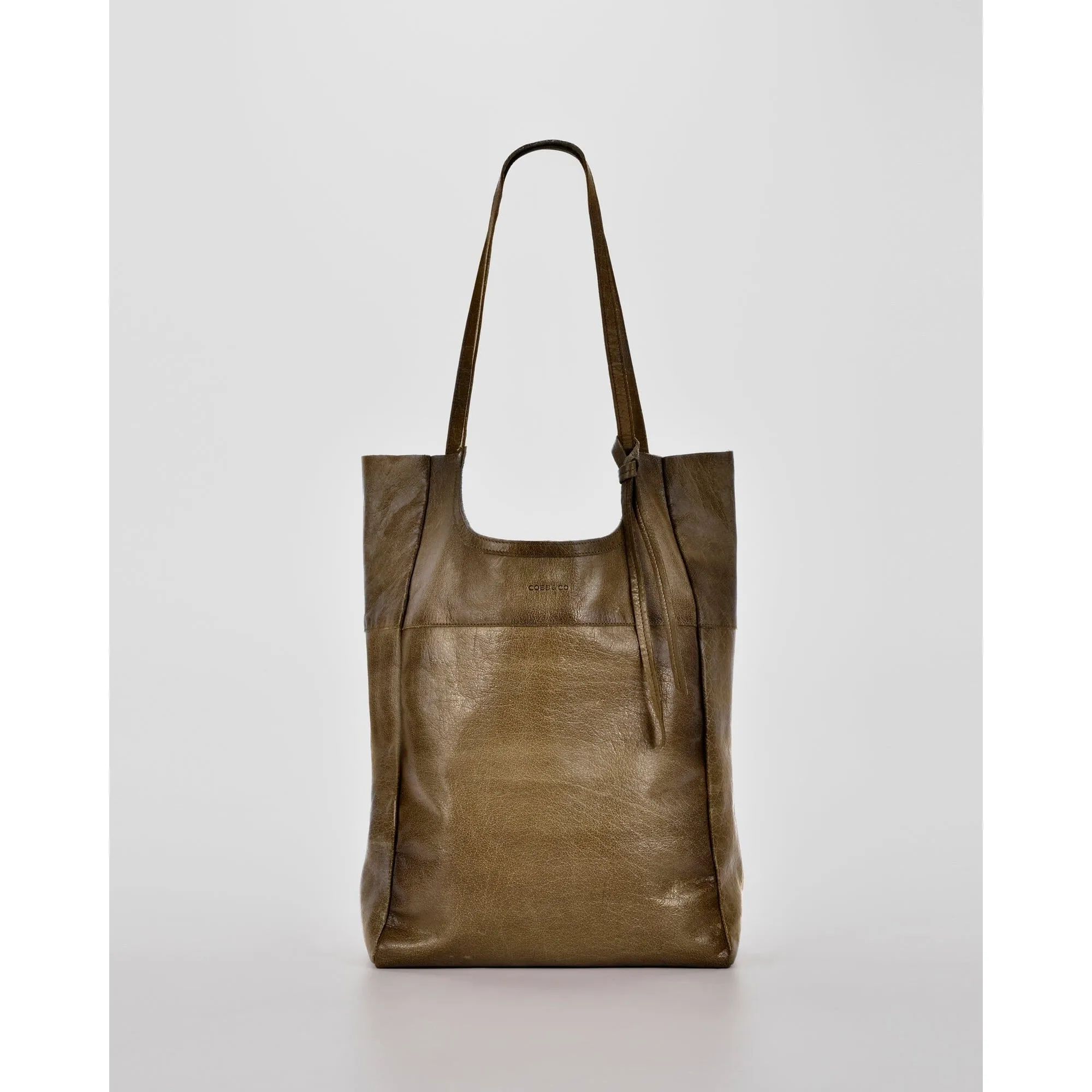 & CO Palmerston Leather Tote BLACK