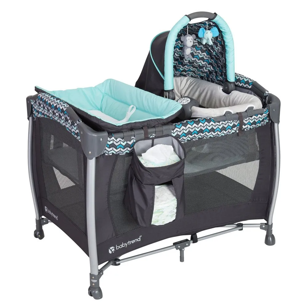 Baby Trend Resort Elite Spacious Portable Infant Play Nursery Center, Laguna