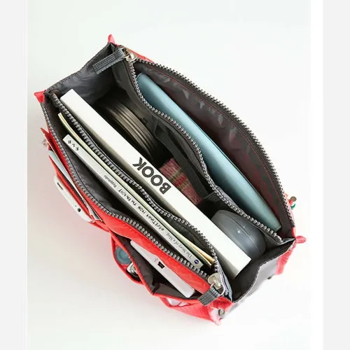 Bag Organiser Insert with 13 Pockets and Zippers