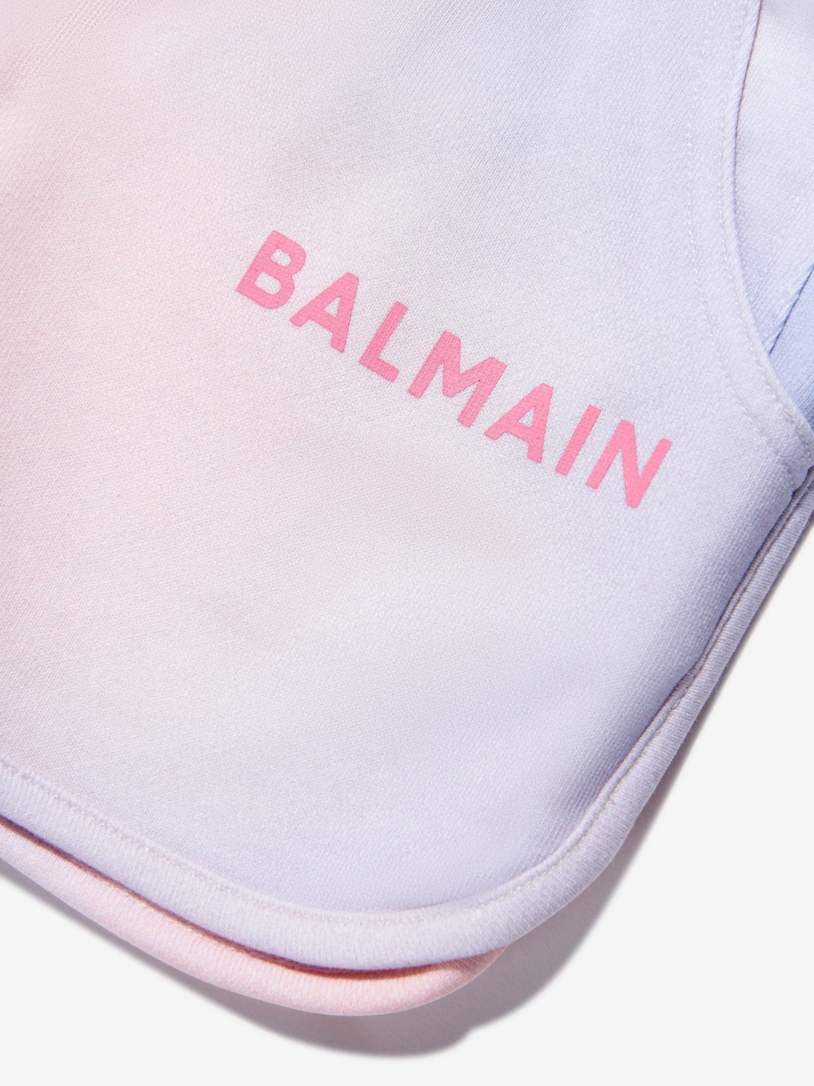 Balmain Girls Logo Shorts in Pink