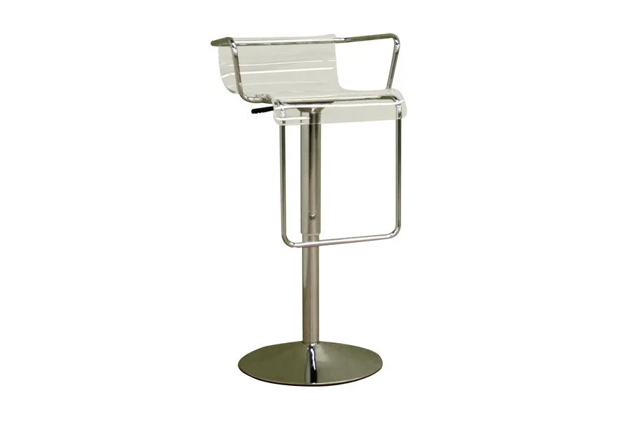 Baxton Studio Dessa Chrome Adjustable Barstool