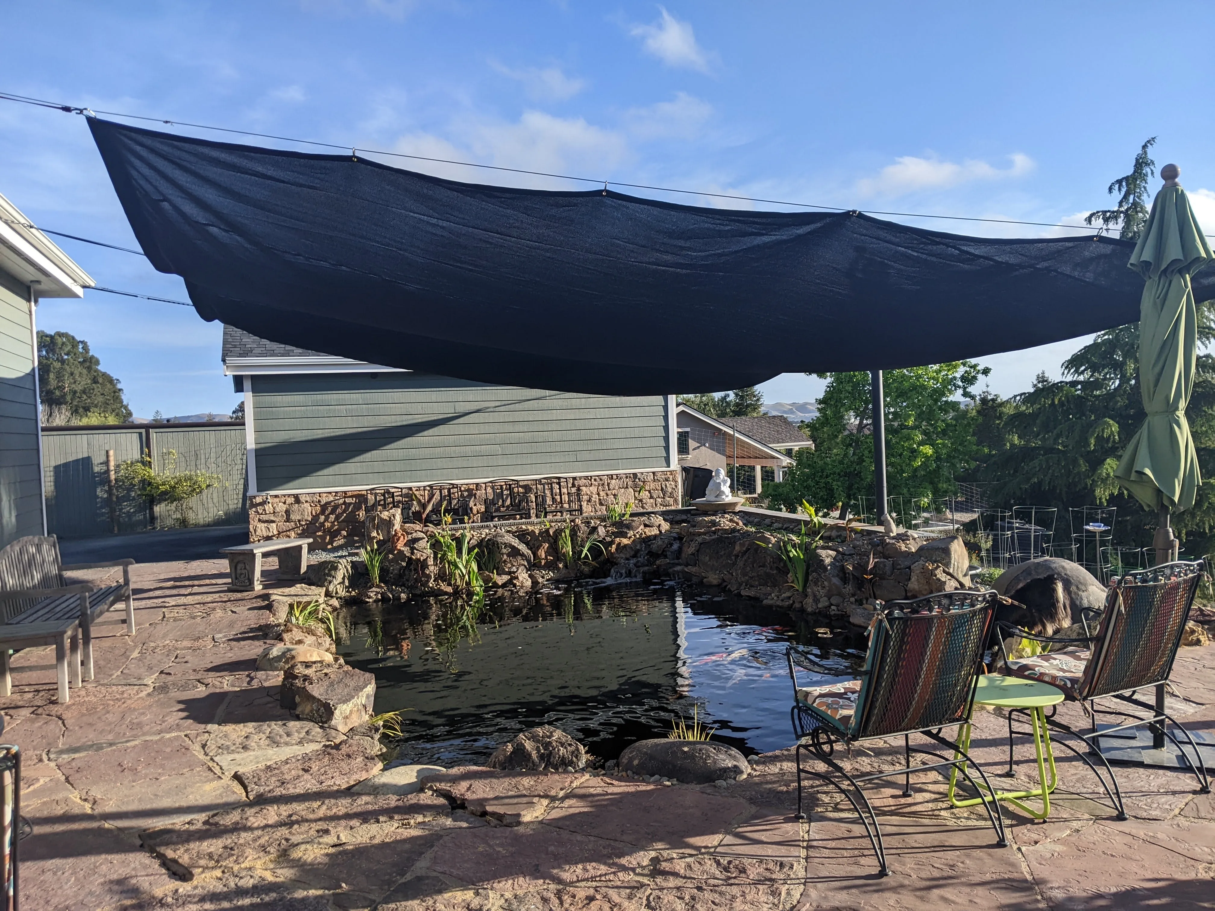 Black 86% Super Shade Mesh Tarp 6' x 10'