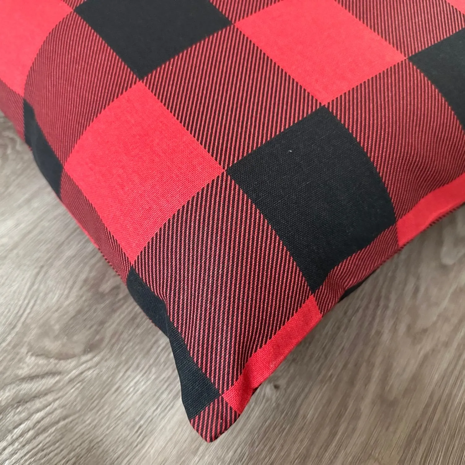 Black & Red Buffalo Check Pillow Bed