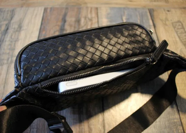 Black Check Waist Bag