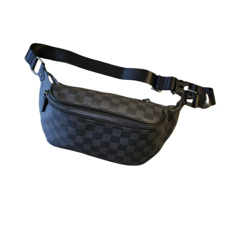 Black Check Waist Bag