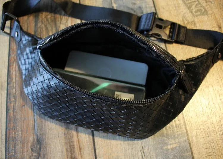 Black Check Waist Bag