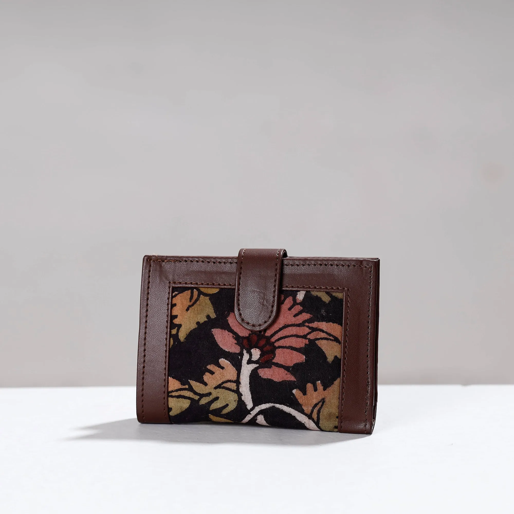 Black - Handpainted Kalamkari Cotton Wallet