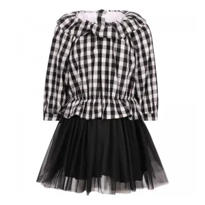 Black Plaid Tutu Dress