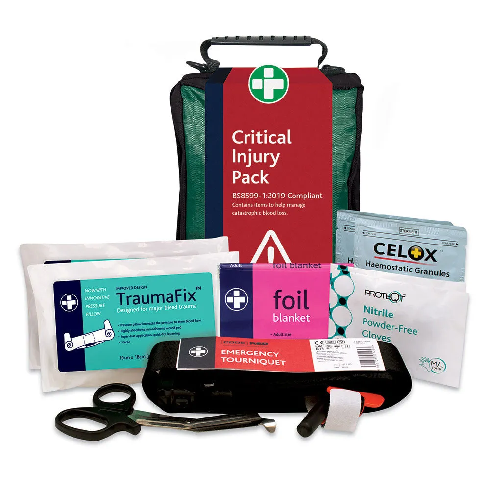 BS8599-1:2009 Critical Injury Pack in a Stockholm Bag