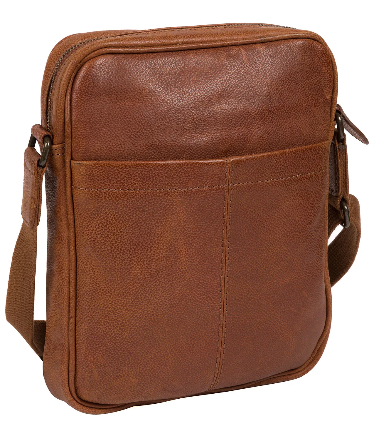 'Capitan' Tan Leather Cross Body Bag