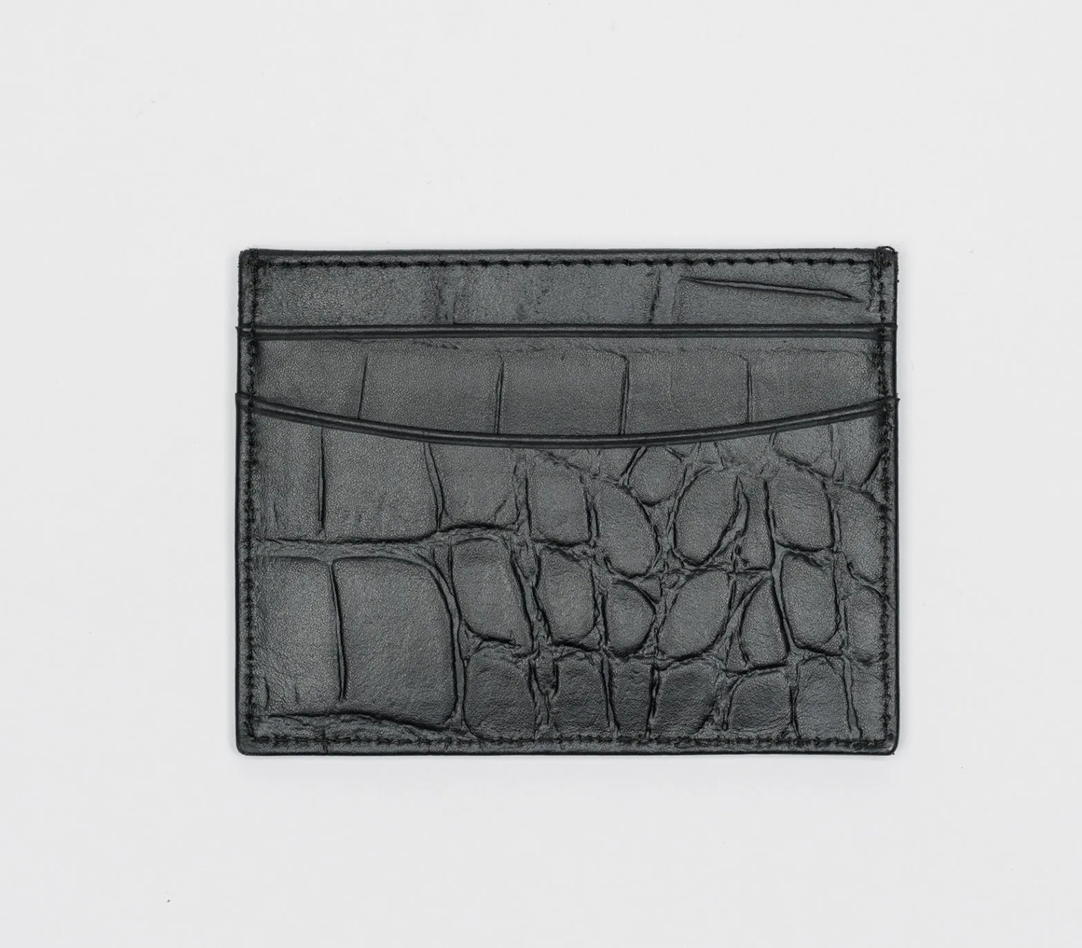 Card Holder Black Croco