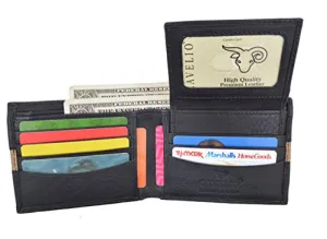 Cavelio Bifold Removable Card ID Holder Men's Premium Leather Wallet