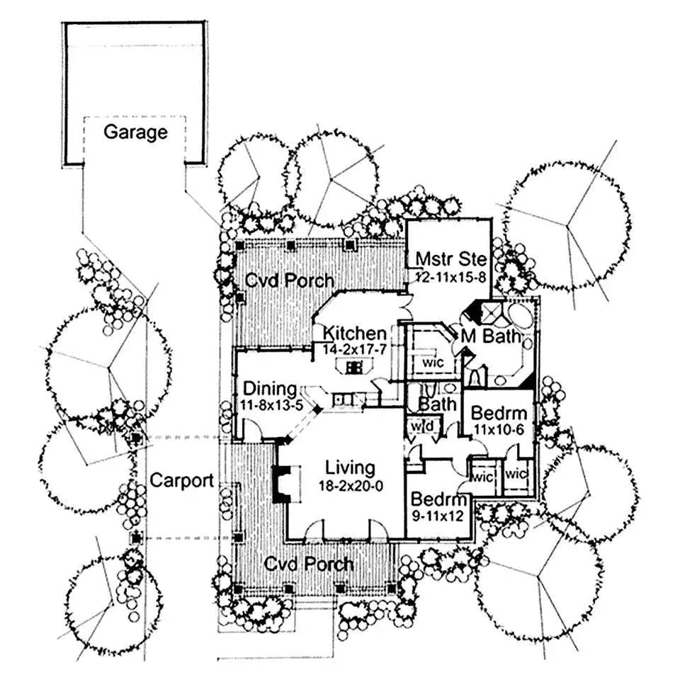 Charming 3-Bedroom Home Plan with Front Garage and Spacious Design