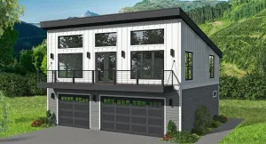 Charming Modern Retreat: Spacious 2-Bedroom House Plan