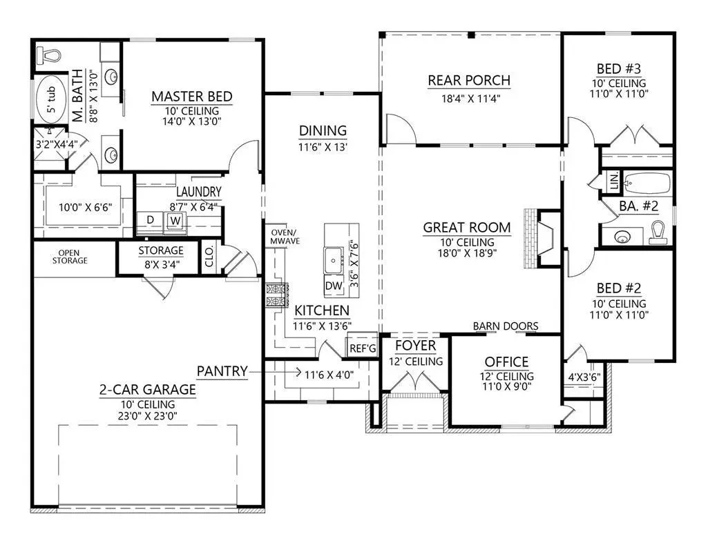 Charming Single-Story Home Plan with Spacious Layout and Front Garage