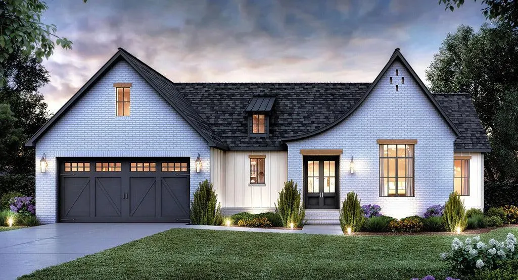 Charming Single-Story Home Plan with Spacious Layout and Front Garage