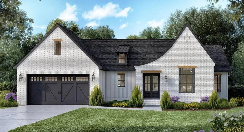 Charming Single-Story Home Plan with Spacious Layout and Front Garage