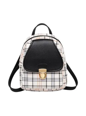 Checked Handbag Small Backpack