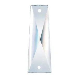 Coffin Drop Crystal 2 inches Clear Prism with Two Holes