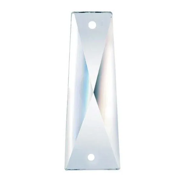 Coffin Drop Crystal 2 inches Clear Prism with Two Holes