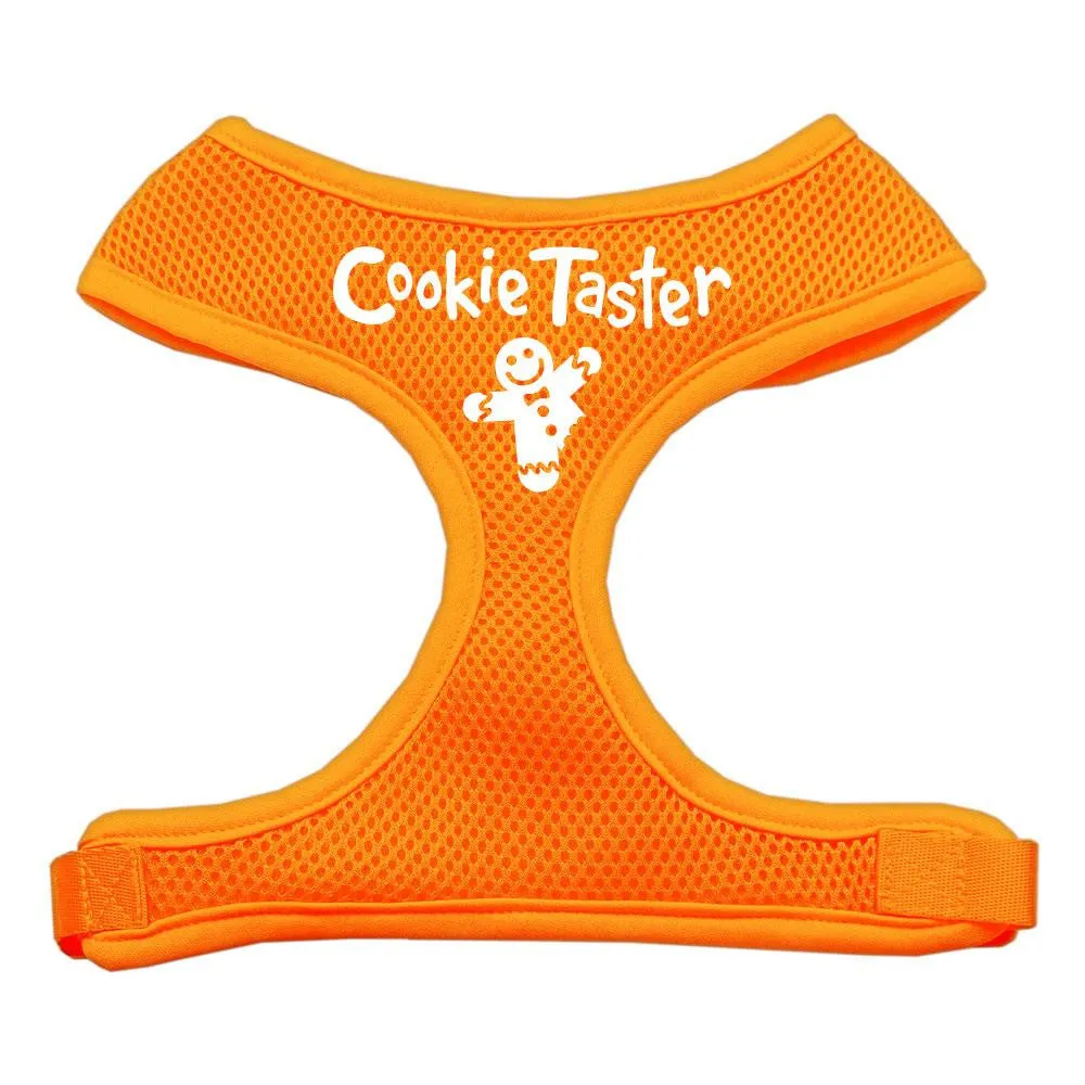 Cookie Taster Screen Print Soft Mesh Harness Orange Small