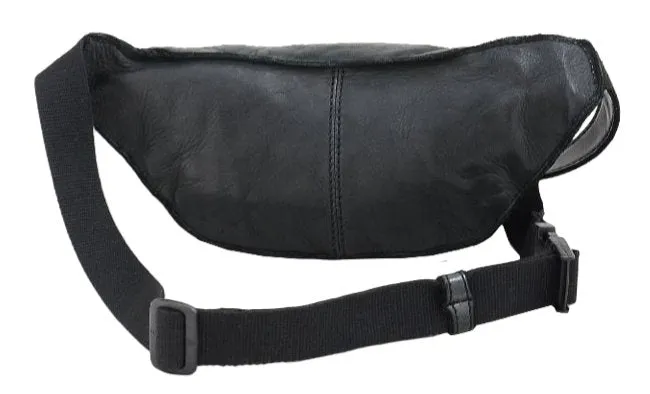 Dakar Vintage Leather Waist Bag | Black