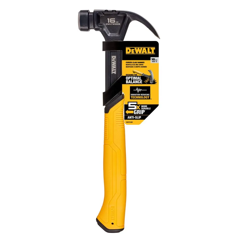 DeWalt DWHT51002 16 oz Curved Claw Steel Hammer