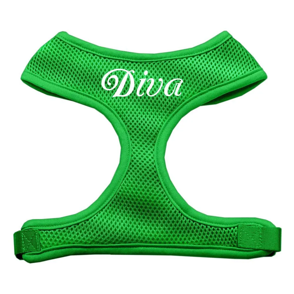 Diva Design Soft Mesh Harnesses Emerald Green Medium