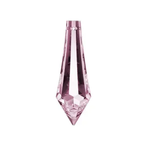 Drop Crystal 1.5 inch Pink Prism with One Hole on Top