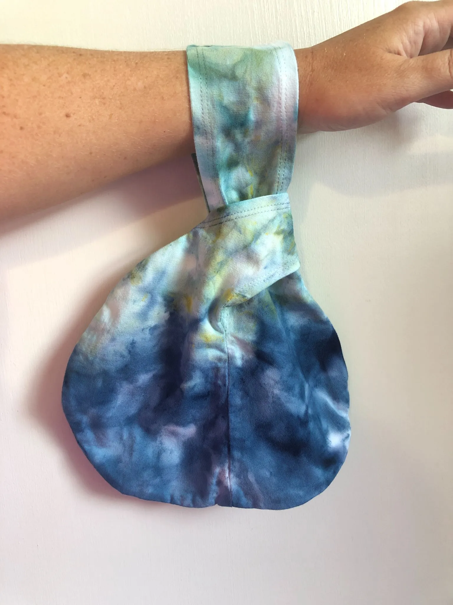 Dyed Dumpling Wristlet Bag