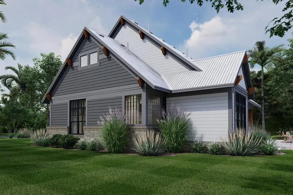 Elegant 3-Bedroom Home Plan with Bonus Room and Spacious Porches