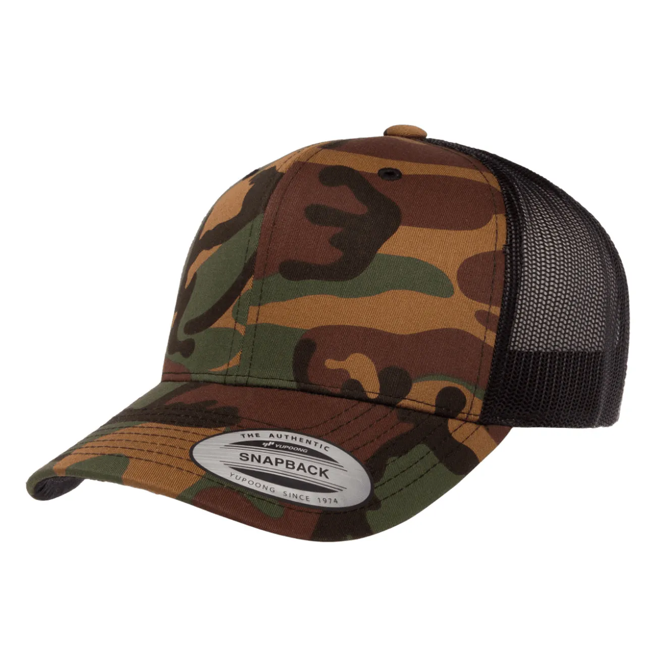 Flexfit Retro Yupoong Camo Mesh Trucker Hat