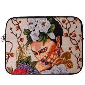 Floral Style Frida Khalo Laptop Bag