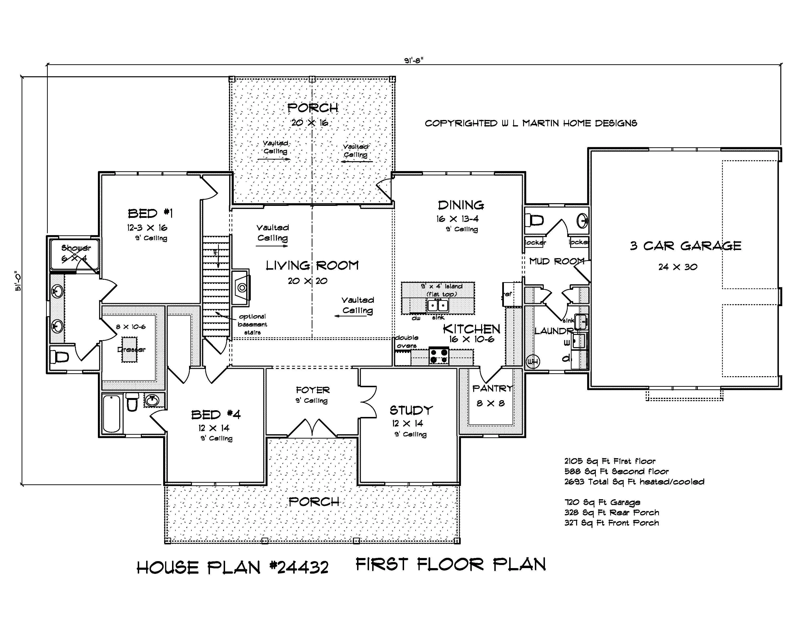 Four-Bedroom Home with Spacious Living Areas and Three-Car Garage