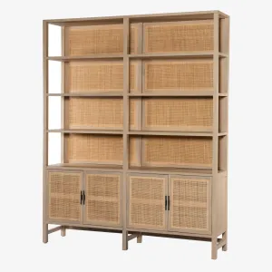 Four Hands Caprice Wide Bookshelf - Natural Mango