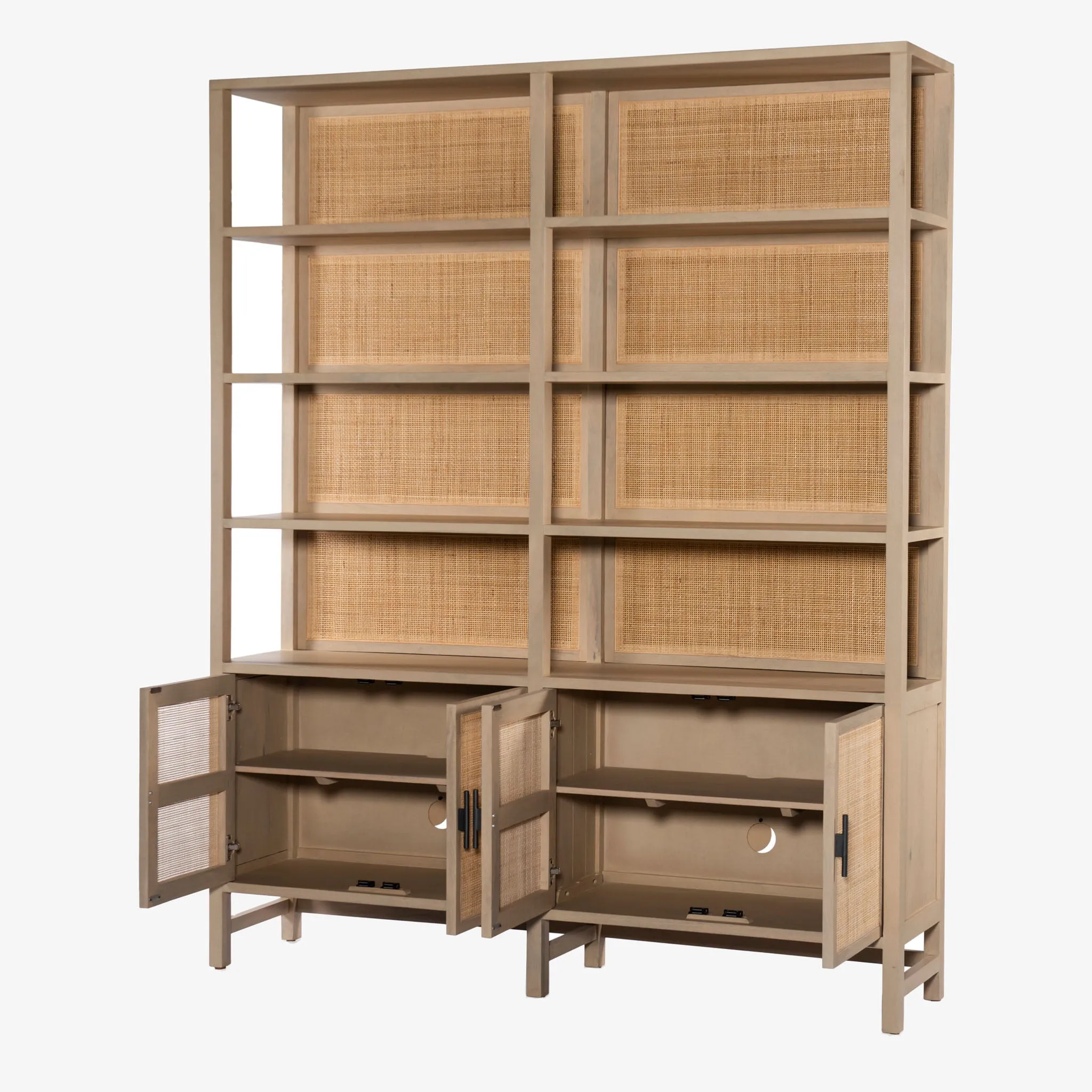 Four Hands Caprice Wide Bookshelf - Natural Mango