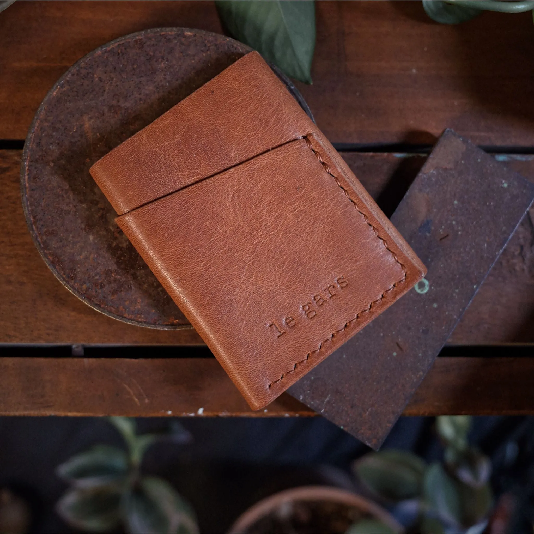 Gaspé Leather Cardholder – English Tan Edition