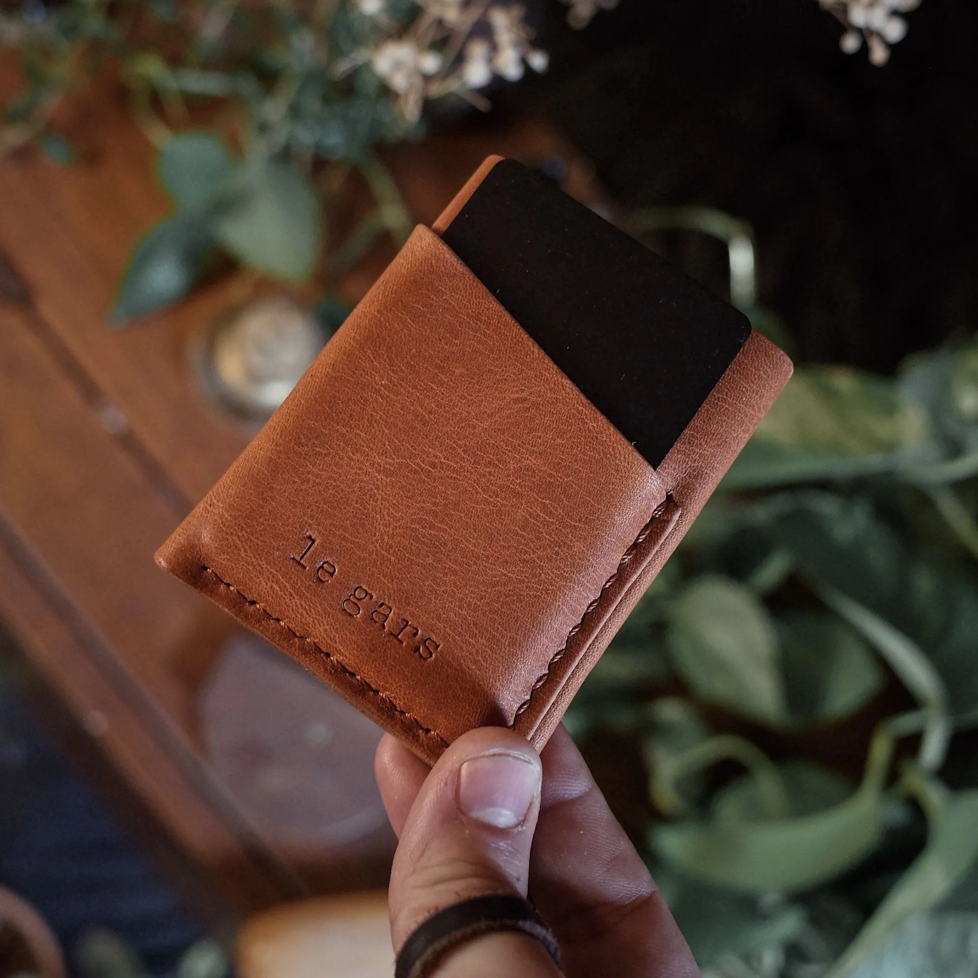 Gaspé Leather Cardholder – English Tan Edition