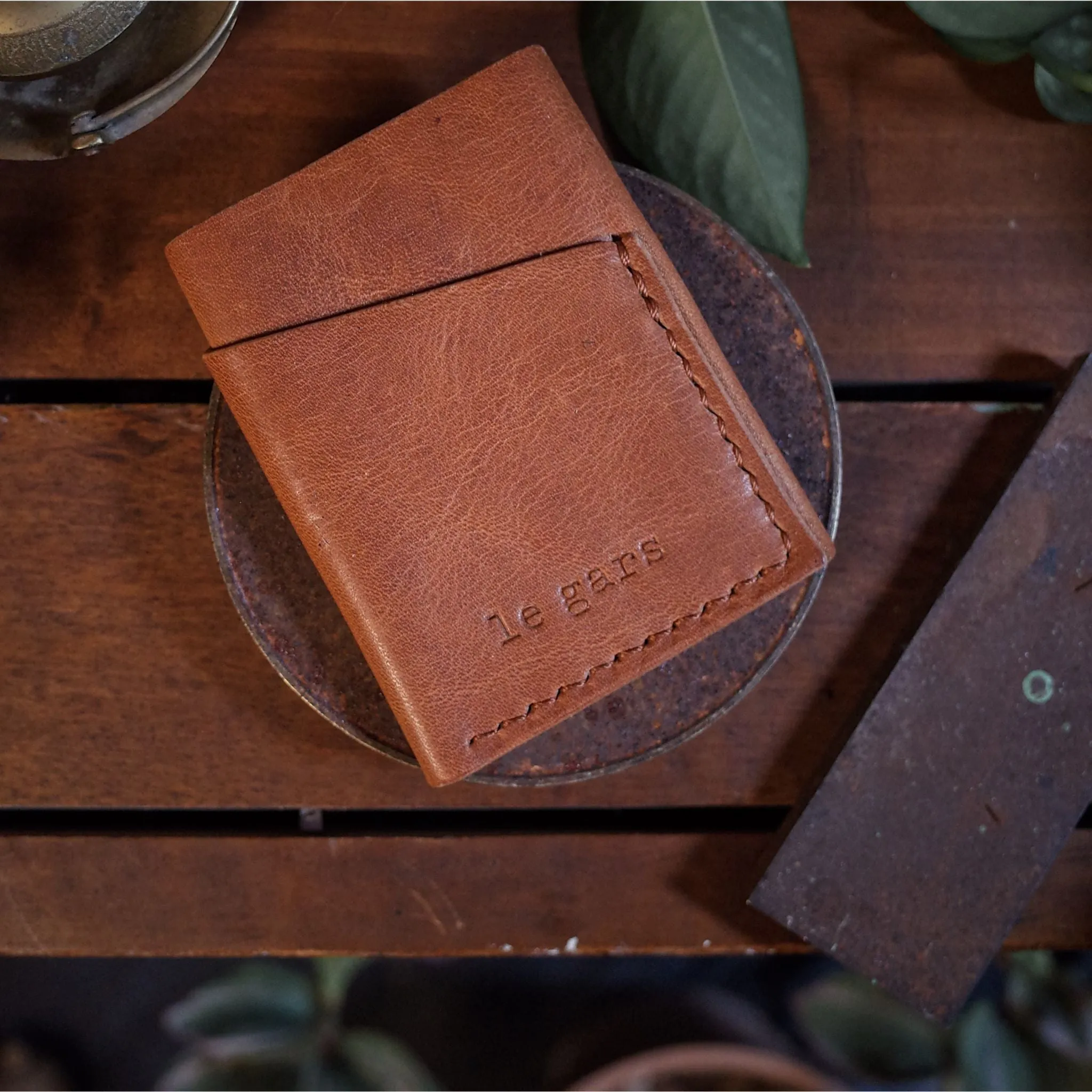 Gaspé Leather Cardholder – English Tan Edition