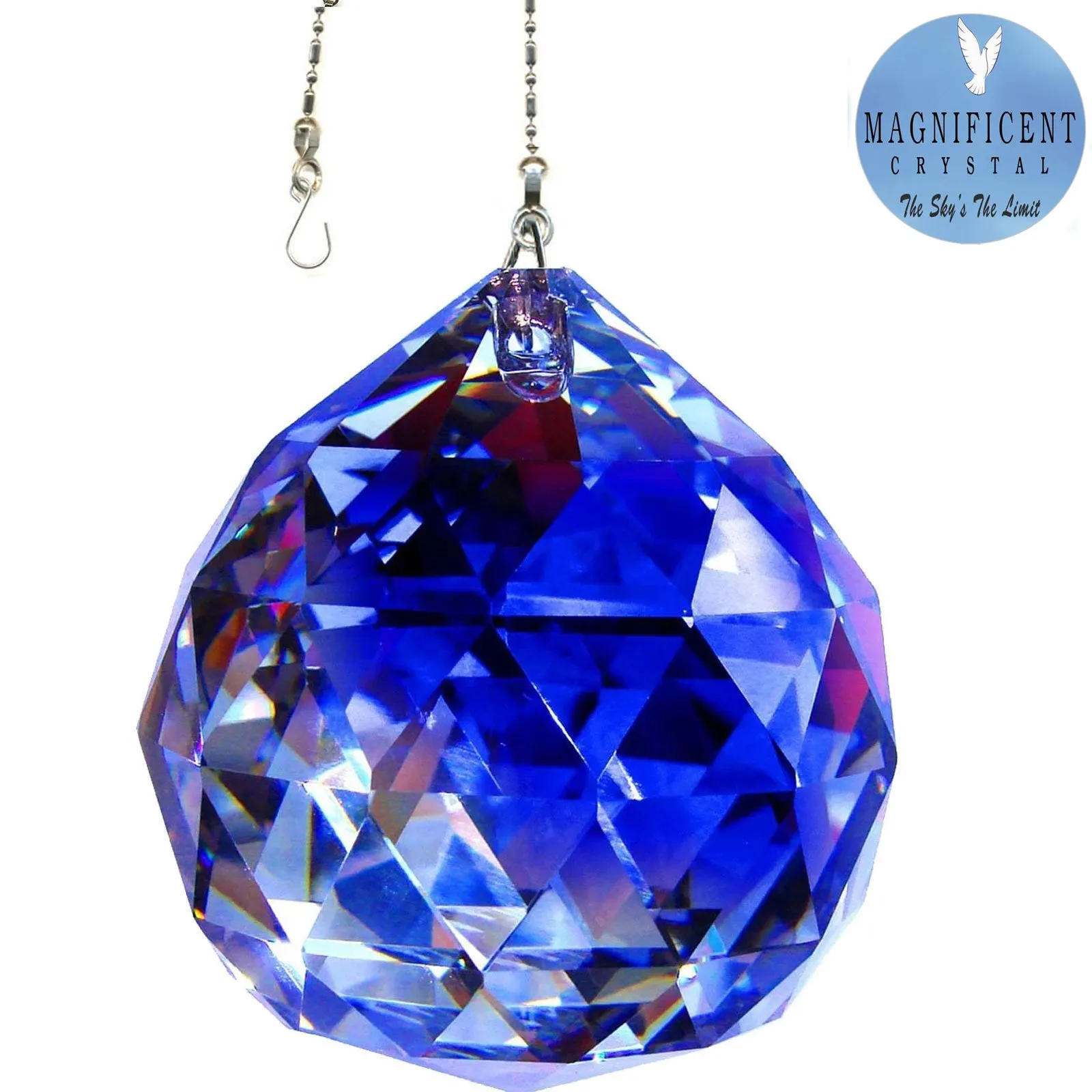 Hanging Crystal Blue Water Magnificent Crystal 70mm Crystal Ball Prism